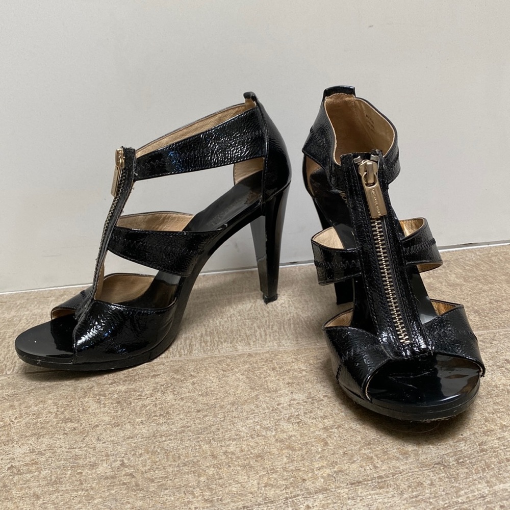Michael Kors Black Strappy Sandal Heels